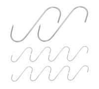 WEKADRIN 10pcs Stainless Steel Butcher Meat Hooks S Shape Heavy Duty Single Hook for Hanging Beef Pork Poultry in Smoking Grilling Drying BBQ Kitchen Utensils