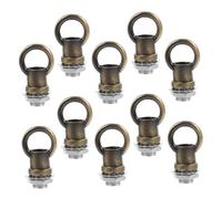 WEKADRIN 10pcs Threaded Hanging Light Ring Hooks Antique Bronze Lamp Holder for DIY Lighting Secure Heavy Duty Support for Chandeliers and Fixtures
