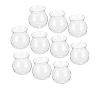 WEKADRIN 10pcs Transparent Micro Landscape Vessel Succulent Planter Pots for Indoor Desktop Gardening DIY Plant Holder for Succulents and Moss Easy Growth Monitoring and Decorative Display