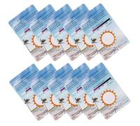 WEKADRIN 10pcs UV Testing Cards for Reptile Terrariums Outdoor UV Intensity Test Strips Portable Photochromic Checker Cards for Accurate and Safety