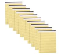 WEKADRIN 10pcs Yellow Legal Pad Notepads Wide Ruled Paper Double-sided Pages Each Portable Office Memo Pads for Note-taking Lists College Business Daily Tasks