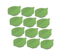 WEKADRIN 12 Packs Green Leaf Memo Pads Self-stick Notepads Cute Decorative Post Notes for Home Office School with Lifelike Adhesive Leaf Design