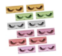 WEKADRIN 12 Pairs Fiber Supple False Eyelashes Look Fake Lashes for Women Party Makeup Daily Wear Enhancing Volume and Curl