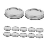 WEKADRIN 12 Set Wide Mouth Mason Jar Lids Set with Rings Reusable Metal Canning Covers for Leakproof Sealing Airtight Replacement Jar Caps for Preserving Stylish and Clean