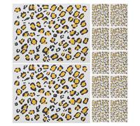WEKADRIN 12pc Leopard Spot Temporary Tattoo Transfer Paper for Men and Women, Trendy Leopard Print Body Decals, Suitable for Skin Types, Versatile Body Decor for Costume Parties and Events