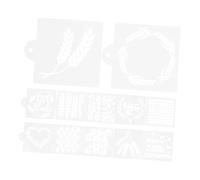 WEKADRIN 12pcs Bread Stencils for Artisan Baking Safe Pet Material for Quick and Creative Cake Cookie Decoration for Birthdays Special Occasions