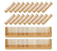 WEKADRIN 12Pcs Disposable Bamboo Hair Combs Wide Tooth Detangling Handheld Styling Combs for Men Women Scalp Massage Suitable for Travel Hotel Use
