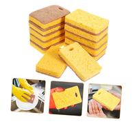 WEKADRIN 12pcs Eco Biodegradable Sponges Kitchen Wok Scouring Pad Sponge Wipe for Dish Washing Household Cleaning