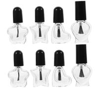 WEKADRIN 12pcs Empty Glass Nail Polish Bottles Brush Nail Art Supply for Manicure Accessory Sub-packed Gels Bottle