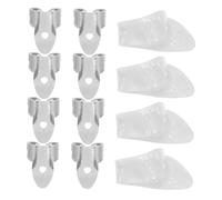 WEKADRIN 12pcs Finger Pick Set for Acoustic Guitar Celluloid Thumb Picks for Fingerstyle Playing Stringed Instruments