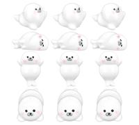 WEKADRIN 12pcs Mini Resin Sea Animals Figurines Vibrant Tiny Ocean Animal Craft Decorations for Micro Gardens Desktops Bookshelves and Home