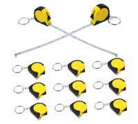 WEKADRIN 12pcs Mini Retractable Tape Measure Keychain Steel Abs Pocket Measuring Tool with Compact Design for Easy Carry and Versatile Use