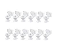 WEKADRIN 12pcs Scale Dollhouse Furniture for Cake Toppers DIY Crafts Realistic Mini Potty for Dollhouse Decoration