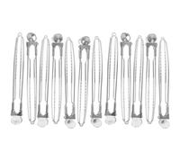 WEKADRIN 12pcs Silver Duckbill Hair Clips Alligator Wave Design Sectioning Clips for Styling Dyeing Perming Cutting Secure Grip Hairpins for Women and Salon Hair Accessories