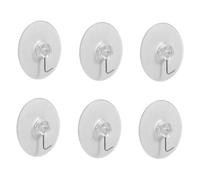 WEKADRIN 12pcs Transparent PVC Vacuum Suction Hooks Strong No Trace Wall Hooks for Kitchen Bathroom Household Use Reusable Hanging Coat Key Towel Organizer