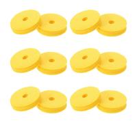 WEKADRIN 12pcs Yellow Cymbal Felt Pads Thick Drum Replacement Accessories for Cymbal Stands Hi-hat Clutch Noise Reduction Impact Absorption Enhancing Stage Presence