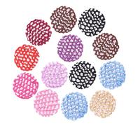 WEKADRIN 13pcs Crocheted Hairnet for Women Snood Elastic Flight Attendant Hair Bun Cover for Dancer and Catering Use