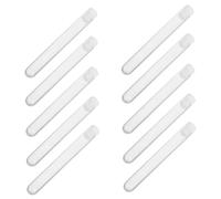 WEKADRIN 15pcs Clear Plastic Test Tubes with Caps Eyelash Wand Holder for Makeup Brush Protection Compact Travel Storage Case Preventing Bristle Damage and Deformation Transparent