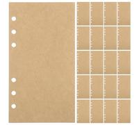 WEKADRIN 160pcs Vintage Kraft Unlined Refillable Paper Ring Binders Bulk Loose Leaf Planner Inserts for Travelers Notebook Portable Blank Journal Pages for Writing Sketching and Creative