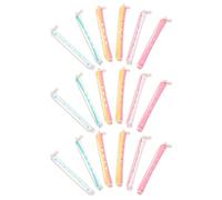 WEKADRIN 18pcs Plastic Cold Wave Hair Perm Rods Set 0.35in Non-slip Curling Rods for Heatless Spiral Curls Multi-color White Green White Pink Pink Yellow Hair Styling Tool for Women
