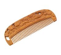 WEKADRIN 1pc Wide Tooth Natural Wooden Hair Detangling Comb for All Hair Types Decorative Sandalwood Styling Tool for Home Salon Use