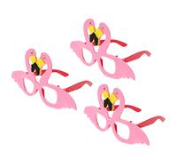 WEKADRIN 1set Flamingo Decorative Sunglasses for Beach Theme Party Decorations Fun Hawaiian Party Accessories 3pcs