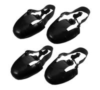 WEKADRIN 2 Pairs Non Slip Safety Shoe Covers with Protective Caps for Men and Women Smash Footwear Covers for Construction Factory Workshop Use Black