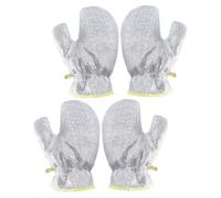 WEKADRIN 2 Pairs Silver Steel Wool Gloves Non-scratch Wire Dishwashing Mitts Reusable Cleaning Pads for Kitchen Stain Removal Dishes Pots and Counters