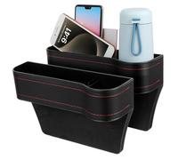 WEKADRIN 2 Pcs Car Front Seat Organizer Gap Filler Boxes Automotive Console Storage Inserts Easy Installation Car Seat Storage for Driver and Passenger Prevent Items Dropping