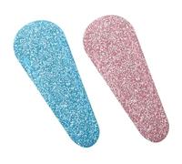 WEKADRIN 2 pcs Glitter Leather Nail Scissor Covers Protective Sheath for Manicure Pedicure Scissors Easy to Install PU Material Pink and Blue for Safe Storage and Damage Prevention