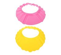 WEKADRIN 2 Pcs Hair Washing Shield Adjustable Bath Cap PE Shower Visor for Boys and Protecting Ears and Hair During Bathing