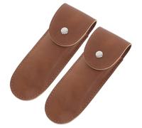 WEKADRIN 2 pcs PU Leather Harmonica Pouch Small Storage Bags Portable Protective Case for Mouthorgans Sturdy Handcrafted Design Practical and Decorative Holder
