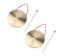 WEKADRIN 2 Sets Traditional Chinese Gong Opera Gong Hand Percussion Instrument Musical Instrument for Music Toy and Boys and Girls Musical Toys