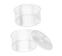 WEKADRIN 2-tier Acrylic Watch and Jewelry Storage Box with Lid, Stackable Desktop Organizer for Belts, Necklaces, and Cosmetic Accessories