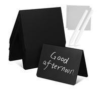 WEKADRIN 20 Pcs Mini Chalkboard Signs Erasable Tabletop Message Boards with Pens Cleaning Cloth for Food Labels Party Buffets Weddings and Event Decoration