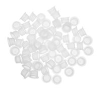 WEKADRIN 200pcs 18mm Plastic Salt Shaker Stoppers with 28 Teeth Soft Silicone Inner Plugs Replacement Bottle End Caps for Kitchen Bottles and Pipes