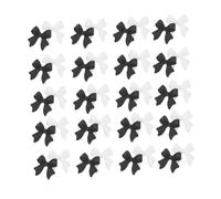 WEKADRIN 200pcs Resin Bow Nail Charms with Black and White Nail Art Decorations for Women and Teen for Manicure for Weddings Parties Proms