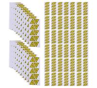 WEKADRIN 200pcs Self-adhesive Warning Stickers Cutting Hazard Caution Signs Industrial Safety Labels for Machinery Risk Alert in Factories and Warehouses