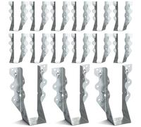 WEKADRIN 20pcs 2x6 Face Mount Joist Hangers Set, Galvanized Steel Metal Brackets for Wood Construction, Hurricane Tie Rafter Brackets for Deck, Fence, and Shed Installation, Silver