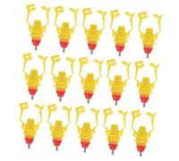 WEKADRIN 20pcs Automatic Chicken Water Feeder Yellow Spring Poultry Drinker Screw Style Waterer for Poultry Ducks Quail Suitable for Buckets and Coops Random Color