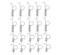 WEKADRIN 20pcs Bird Cage Door Hooks and Spring Hangers Small and Large Size Metal Clips for Rabbit Parrot and Pet Cage Doors Sturdy Fixing Clips