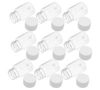 WEKADRIN 20pcs Clear Mini Travel Pill Bottles with Lids Refillable Transparent Storage Tubes for Pills Capsules Lab Samples and Tiny Container Vials Lightweight Airtight Dispenser Jars