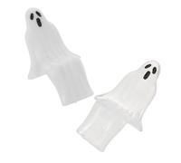 WEKADRIN 20pcs Cute Ghost Figurine Weatherproof Resin Sitting Statue for Halloween Miniature Ornament Pumpkin Sculpture for Garden DIY Micro Landscape Decor