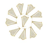 WEKADRIN 20pcs Harp Pendants for Jewelry Making Small Lyre Charms for Necklace Earrings DIY Crafting Accessories Plastic Resin Material Simple Stylish Design