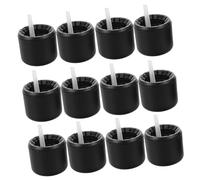 WEKADRIN 20pcs Leakproof Essential Oil Bottle Caps with Theft Flat Top Matte Black Plastic Lids for Glass Cosmetic Bottles Secure Threaded Seal for Aromatherapy and Industrial Use