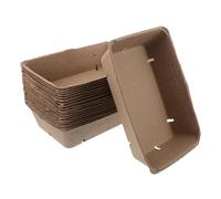 WEKADRIN 20pcs Natural Pulp Fiber Berry Baskets with Air Permeability for Fresh Produce Stackable Food Trays for Farmers Market and Fruit Display Breathable Containers for Vegetables and