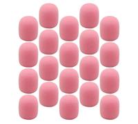 WEKADRIN 20PCS Pink Sponge Lapel Mic Covers Microphone Windscreens Protective Foam Covers for Headset and Clip-on Microphones Accessories for Recording and Broadcasting