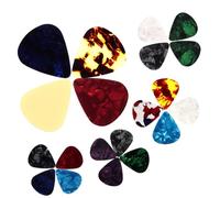 WEKADRIN 20pcs Thickened Guitar Picks for Acoustic Electric Guitars Assorted Celluloid Nylon Picks for Guitarists Lightweight and Smooth for Enhanced Sound and Finger Random Color