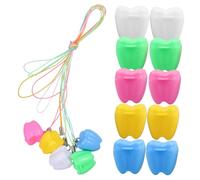 WEKADRIN 20Pcs Tooth Keepsake Box Tooth Saver Organizer with Personal Info Record Easy Open Close Mixed Color Styles for Boys