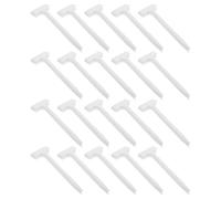 WEKADRIN 20pcs White Plastic T-Type Plant Labels Bevel Design for Outdoor Garden Plant Classification and Name Displaying, Simple Style Gardening Tag for Pots and Planters